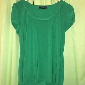 Josephine Large Green Shirt Neckline Ruffle